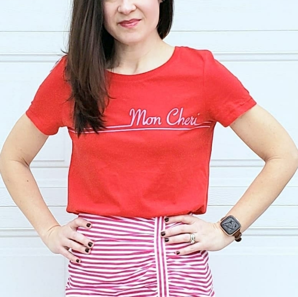 Pigalle Maria "Mon Cherie" S/S boxy graphic tee XS